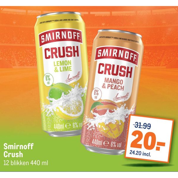 Smirnoff Crush 12 blikken 440 ml