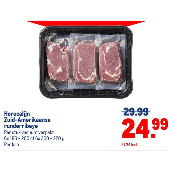 Zuid-Amerikaanse runderribeye