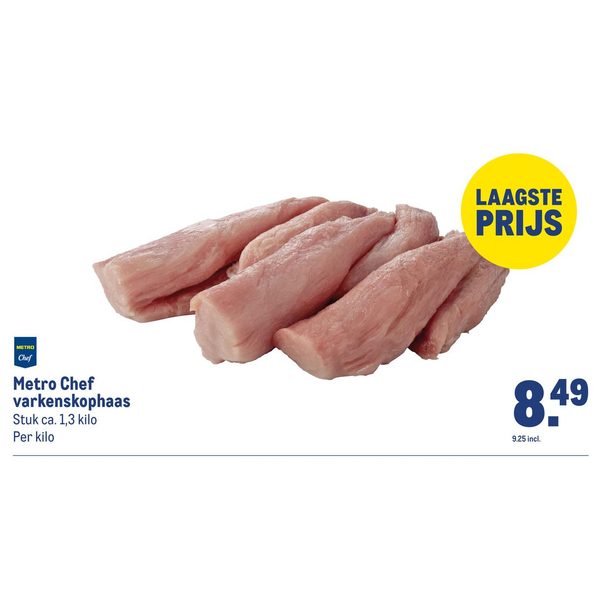 Metro Chef varkenskophaas