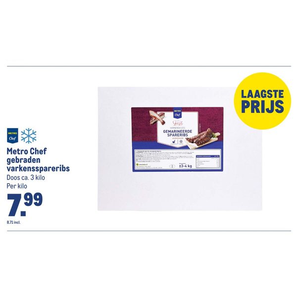 Metro Chef gebraden varkensspareribs