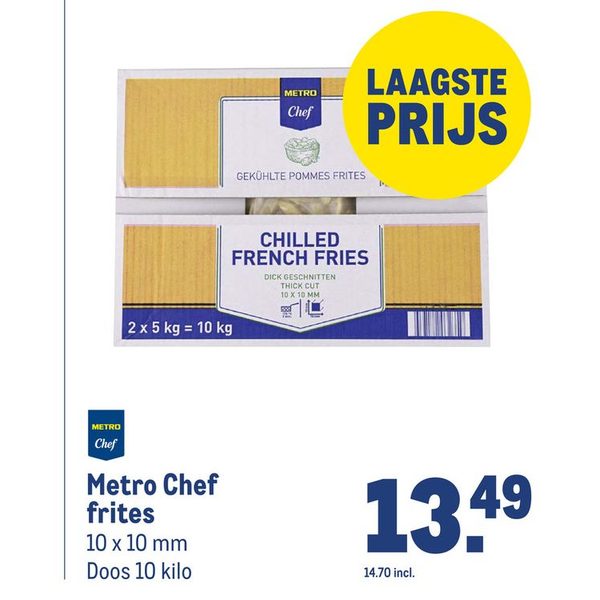 Metro Chef frites 10x10mm