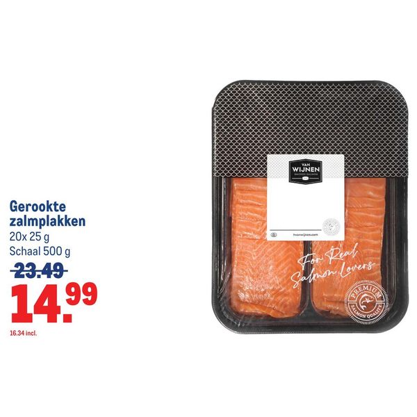 Gerookte zalmplakken