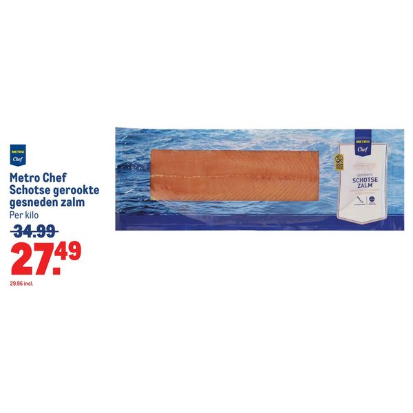 Metro Chef Schotse gerookte gesneden zalm