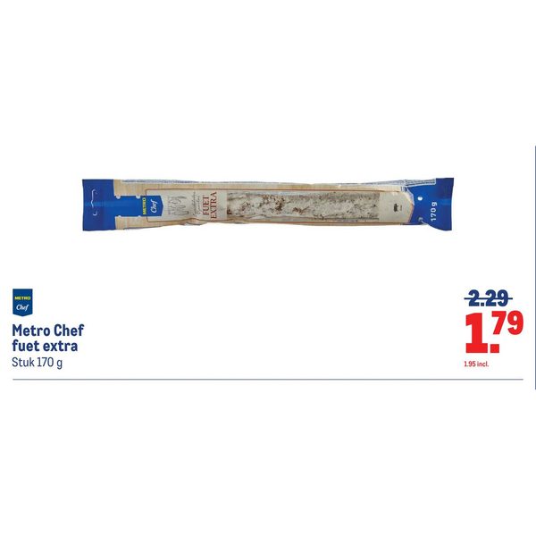 Metro Chef fuet extra Stuk 170 g