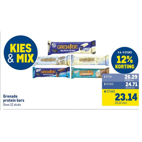 Grenade protein bars