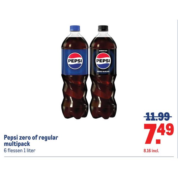Pepsi zero of regular multipack