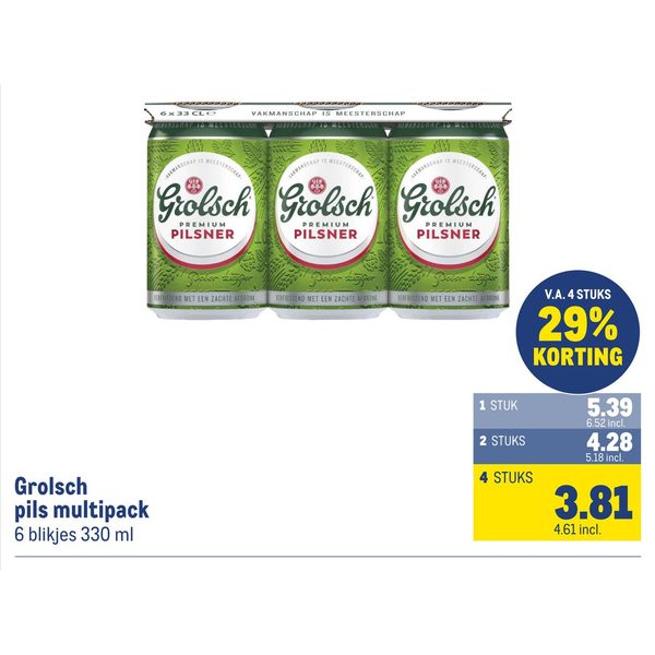 Grolsch pils multipack