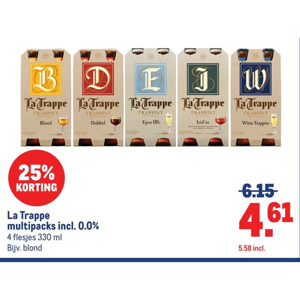 La Trappe multipacks incl. 0.0%