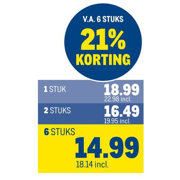 Bacardi Carta Blanca (6 stuks, 21% korting)