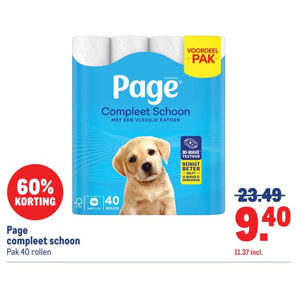 compleet schoon toiletpapier