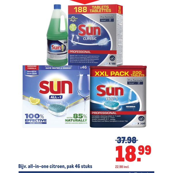 Alle Sun vaatwasmiddelen