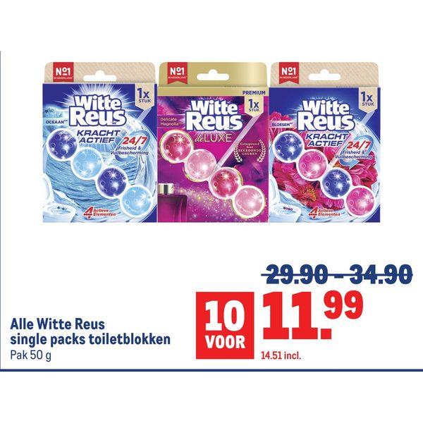 Alle Witte Reus single packs toiletblokken