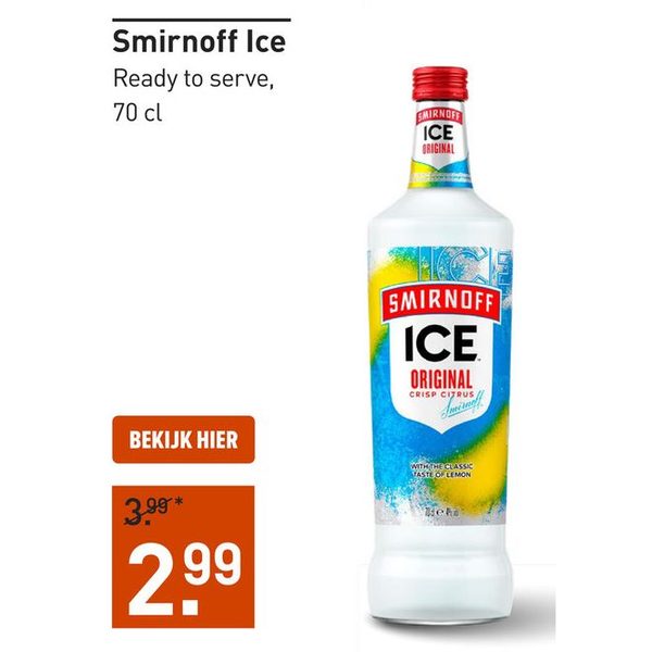 Smirnoff Ice Ready to serve