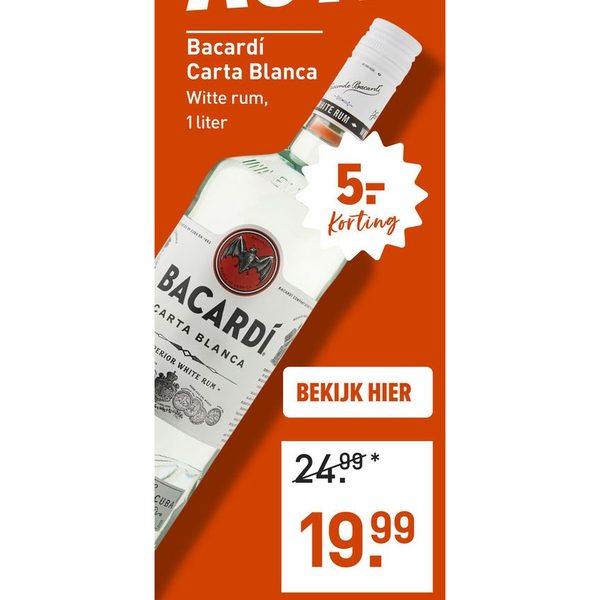 Bacardí Carta Blanca Witte rum