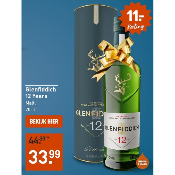 Glenfiddich 12 Years Malt, 70 cl