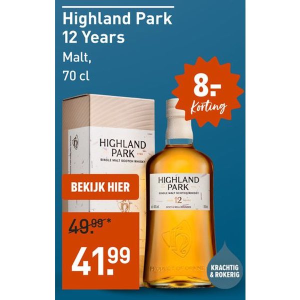 Highland Park 12 Years Malt, 70 cl