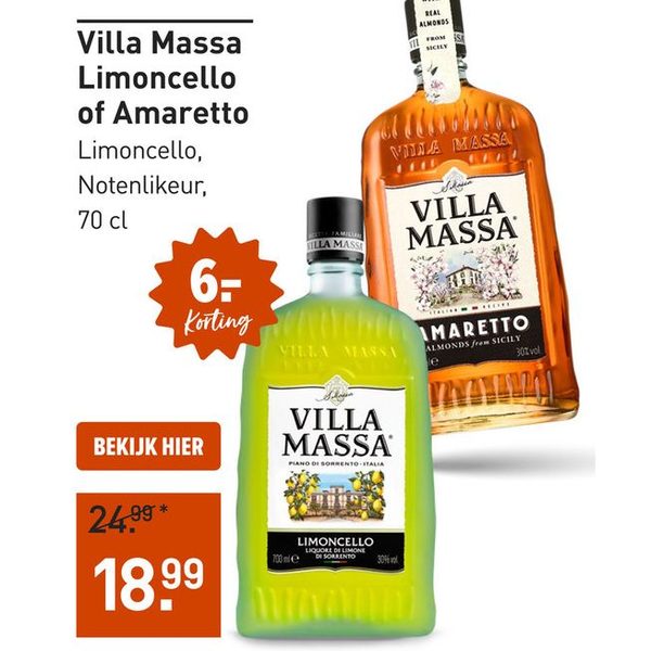 Villa Massa Limoncello of Amaretto