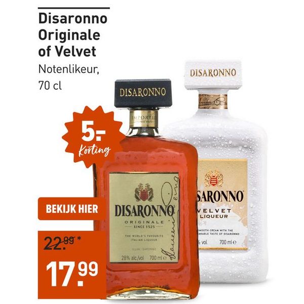 Disaronno Originale of Velvet