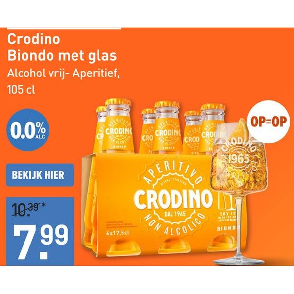 Crodino Biondo met glas
