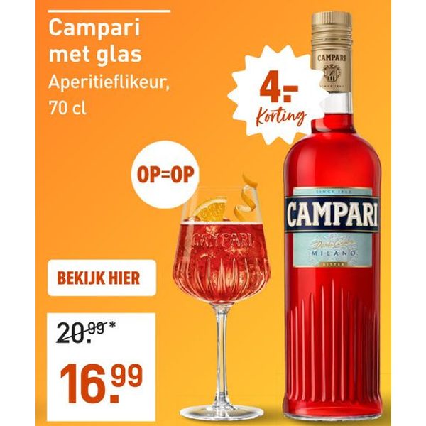 Campari met glas