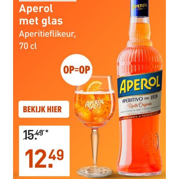 Aperol met glas