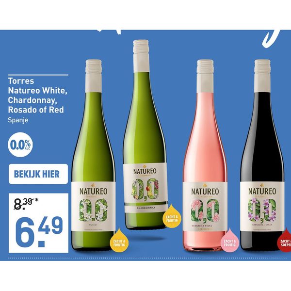 Torres Natureo White, Chardonnay, Rosado of Red