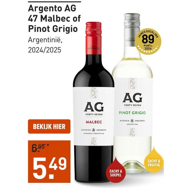 Argento AG 47 Malbec of Pinot Grigio