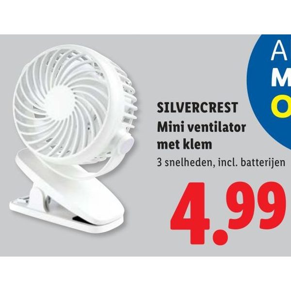 SILVERCREST Mini ventilator met klem