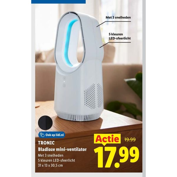 TRONIC Bladloze mini-ventilator
