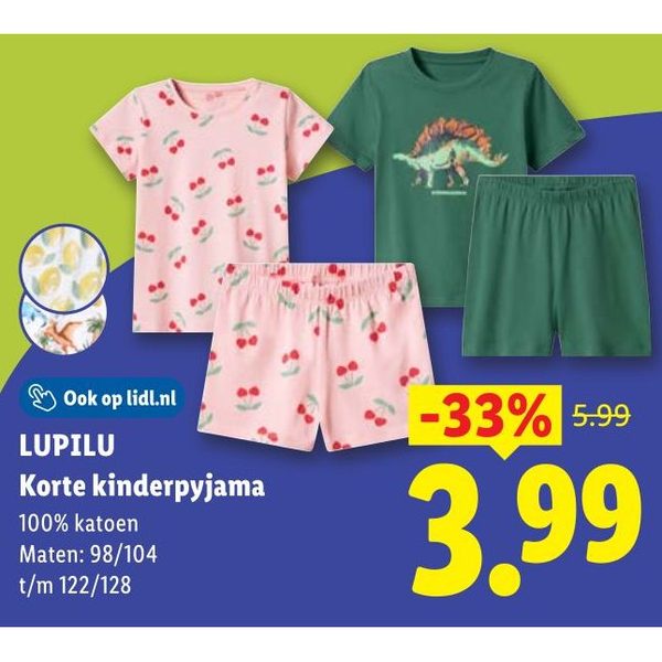 LUPILU Korte kinderpyjama