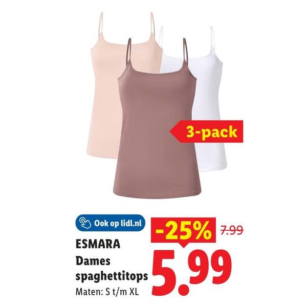 ESMARA Dames spaghettitops