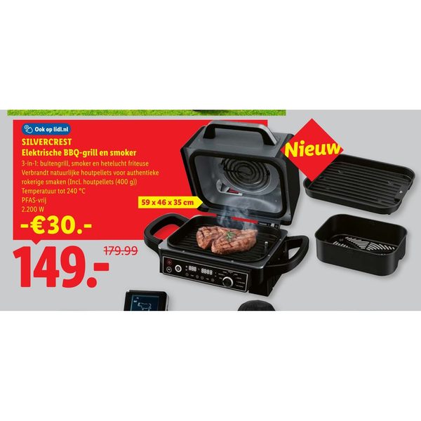SILVERCREST Elektrische BBQ-grill en smoker