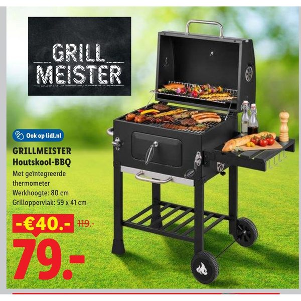 GRILLMEISTER Houtskool-BBQ