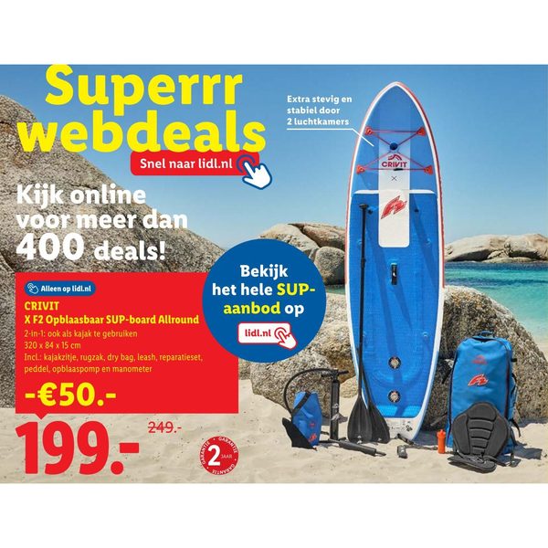CRIVIT X F2 Opblaasbaar SUP-board Allround