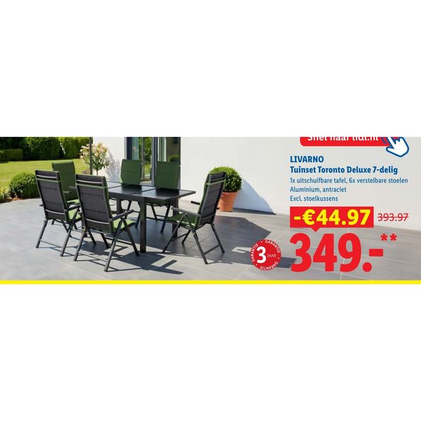 LIVARNO Tuinset Toronto Deluxe 7-delig