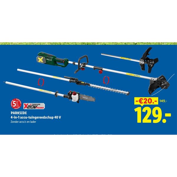 PARKSIDE 4-in-1 accu-tuingereedschap 40 V