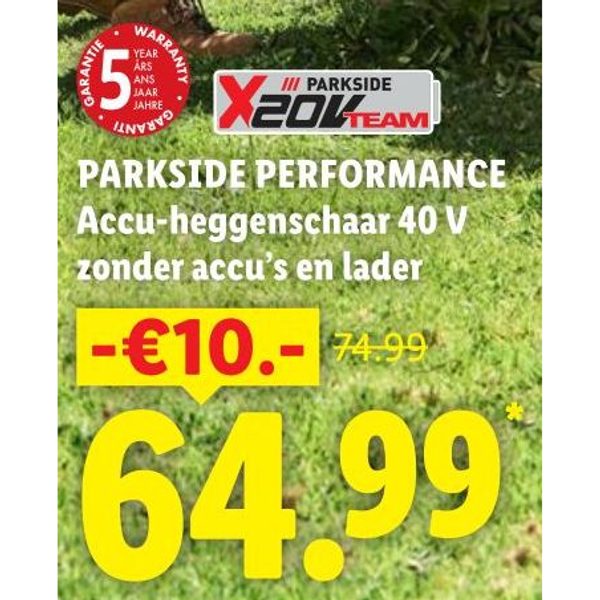 PARKSIDE PERFORMANCE Accu-heggenschaar 40 V