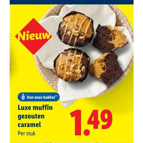 Luxe muffin gezouten caramel