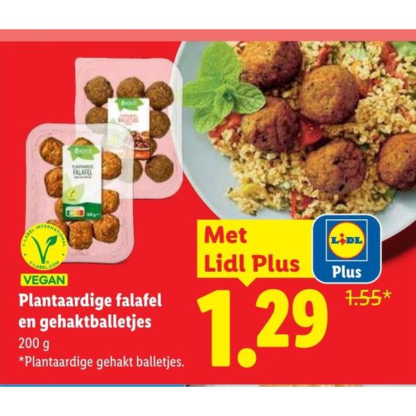 Plantaardige falafel en gehaktballetjes
