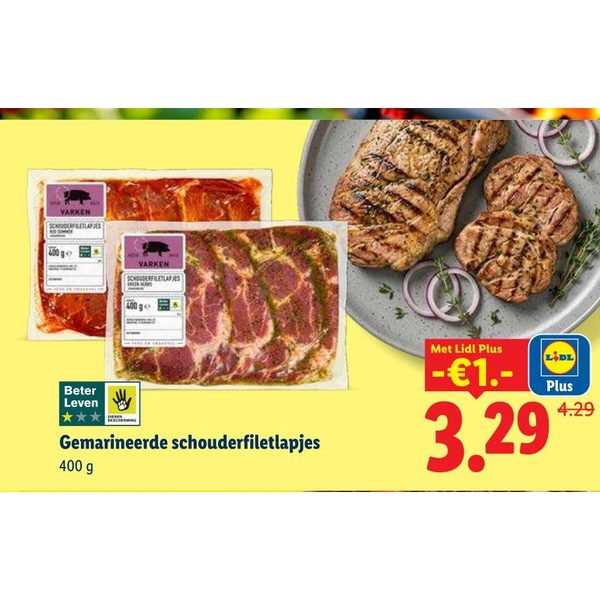 Gemarineerde schouderfiletlapjes