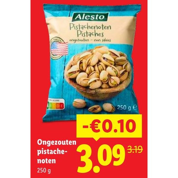 Ongezouten pistachenoten