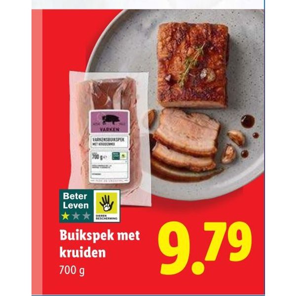Buikspek met kruiden