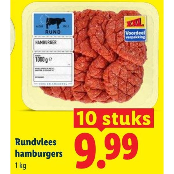 Rundvlees hamburgers
