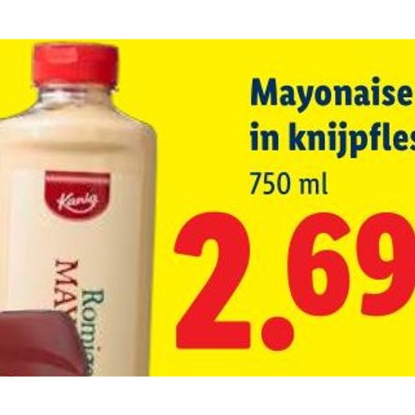 Mayonnaise in knijpfles
