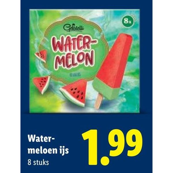 Watermeloen ijs