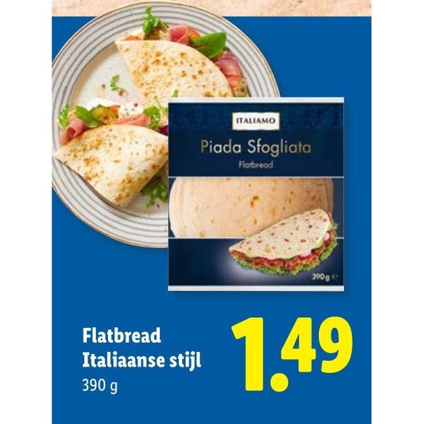 Flatbread Italiaanse stijl