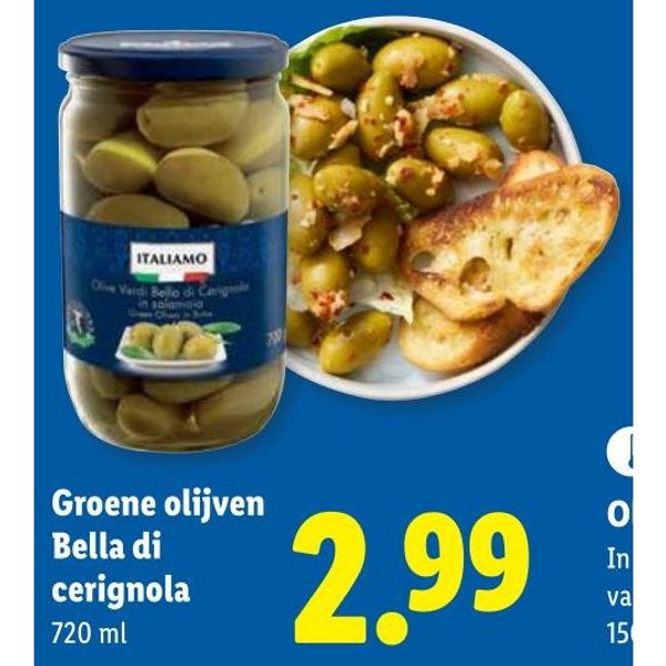 Groene olijven Bella di cerignola