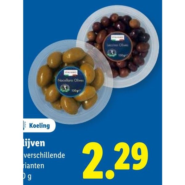 Olijven in verschillende varianten