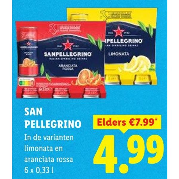San Pellegrino blikjes