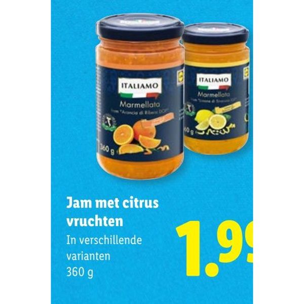 Jam met citrus vruchten